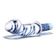 Заказать Прозрачно-синий двусторонний стимулятор 11  Realistic Double Ended Dildo - 28 см.
