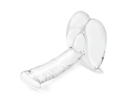 Заказать Стеклянный фаллоимитатор на подставке 7,5’’ Rideable Standing Glass Cock With Stability Base - 19 см.