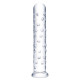 Заказать Прозрачный стеклянный фаллос с массажным рельефом 10  Extra Large Glass Dildo - 25,5 см.