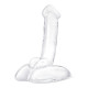 Заказать Стеклянный фаллоимитатор на подставке 7,5’’ Rideable Standing Glass Cock With Stability Base - 19 см.
