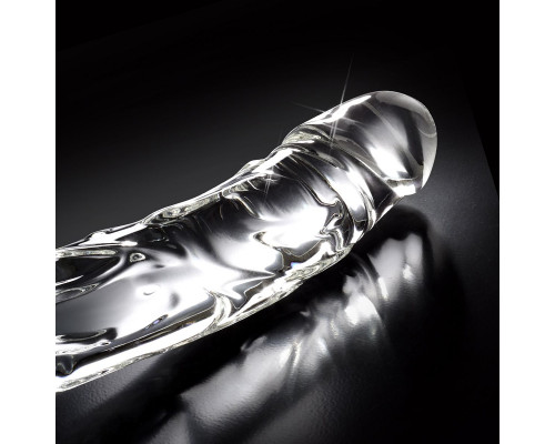 Прозрачный стеклянный фаллоимитатор Icicles №62 - 16,5 см.