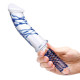 Заказать Прозрачно-синий двусторонний стимулятор 11  Realistic Double Ended Dildo - 28 см.