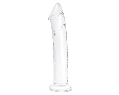 Заказать Большой стеклянный стимулятор 12’’ Glass Dildo With Veins   Flat Base - 28 см.