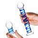 Заказать Набор из 2 стеклянных игрушек с синей спиралью Swirly Dildo   Buttplug Set