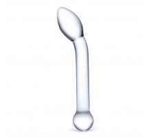 Прозрачный стеклянный фаллос для точки G Slimline G-Spot - 20 см.
