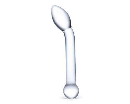 Заказать Прозрачный стеклянный фаллос для точки G Slimline G-Spot - 20 см.