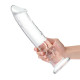 Заказать Большой стеклянный стимулятор 12’’ Glass Dildo With Veins   Flat Base - 28 см.