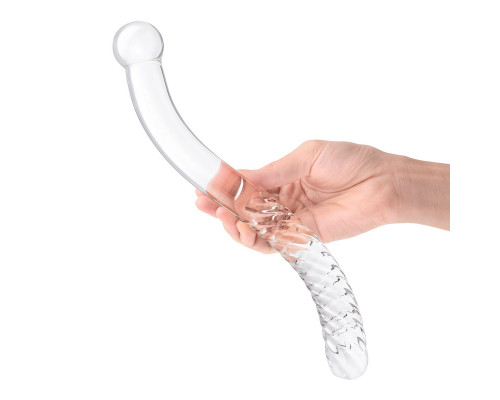 Заказать Стеклянный фаллоимитатор 11’’ Glass Pelvic Wand Double Ended - 28 см.