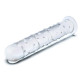 Заказать Прозрачный стеклянный фаллос с массажным рельефом 10  Extra Large Glass Dildo - 25,5 см.