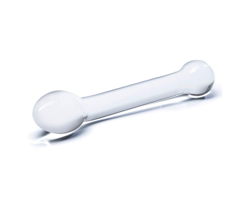 Заказать Прозрачный стеклянный фаллос для точки G Slimline G-Spot - 20 см.