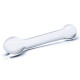 Заказать Прозрачный стеклянный фаллос для точки G Slimline G-Spot - 20 см.