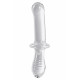 Заказать Прозрачный двусторонний стеклянный фаллоимитатор Satisfyer Double Crystal - 19,5 см.