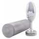 Заказать Серебристая анальная втулка Doxy Ribbed Butt Plug - 10,5 см.