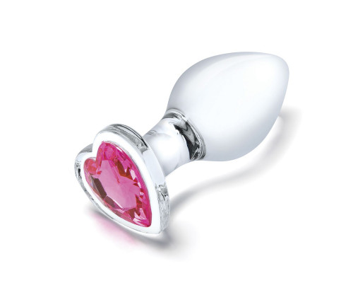 Заказать Набор из 3 стеклянных анальных пробок Heart Jewel Plug Set