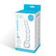 Заказать Изогнутный прозрачный стимулятор Beaded Dildo - 13 см.
