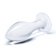 Заказать Прозрачная округлая анальная пробка Classic Glass Butt Plug - 10 см.