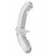 Заказать Прозрачный двусторонний стеклянный фаллоимитатор Satisfyer Double Crystal - 19,5 см.