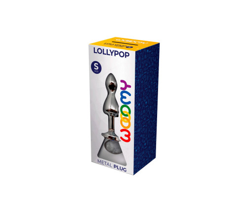 Серебристая анальная пробка Lollypop Double Ball S - 8,5 см.