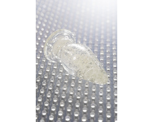 Заказать Прозрачная, светящаяся в темноте анальная втулка - 9,8 см.