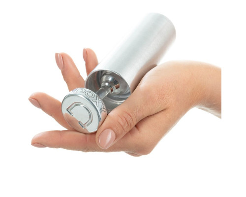 Заказать Серебристая анальная втулка Doxy Ribbed Butt Plug - 10,5 см.