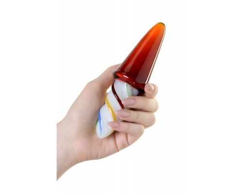 Заказать Коническая стеклянная анальная втулка Sexus Glass - 16 см.