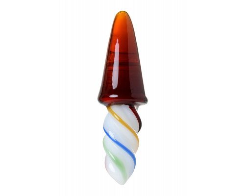 Заказать Коническая стеклянная анальная втулка Sexus Glass - 16 см.