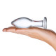 Заказать Прозрачная округлая анальная пробка Classic Glass Butt Plug - 10 см.