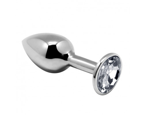 Заказать Серебристая анальная втулка с прозрачным кристаллом Mini Metal Butt Plug Size M - 8 см. Заказать Серебристая анальная втулка с прозрачным кристаллом Mini Metal Butt Plug Size M - 8 см.