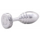 Заказать Серебристая анальная втулка Doxy Ribbed Butt Plug - 10,5 см.