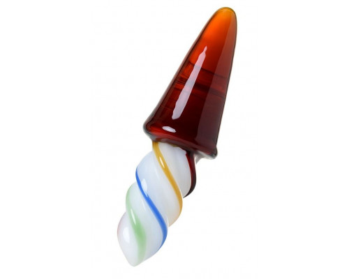 Заказать Коническая стеклянная анальная втулка Sexus Glass - 16 см.