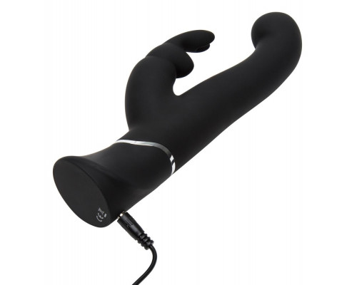 Заказать Черный вибратор-кролик G-Spot Stroking Vibrator - 24,2 см.