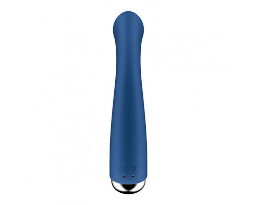 Синий вибратор для G-стимуляции Spinning G-Spot 1 - 17 см.