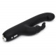 Заказать Чёрный вибратор Slimline G-Spot Rechargeable Rabbit Vibrator - 24,1 см.