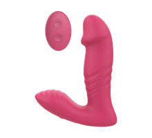 Розовый вибратор с возвратно-поступательными движениями Up And Down Vibe