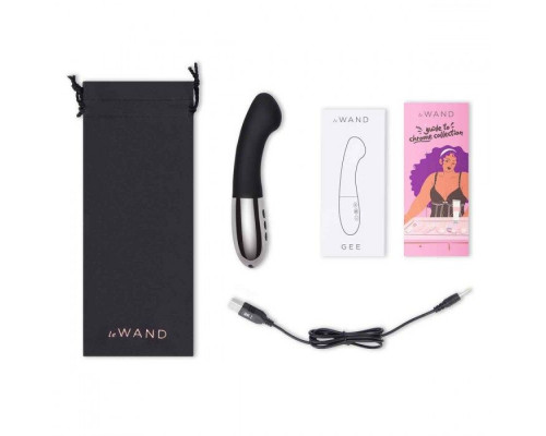 Заказать Черный стимулятор для точки G Le Wand GEE - 16,6 см.