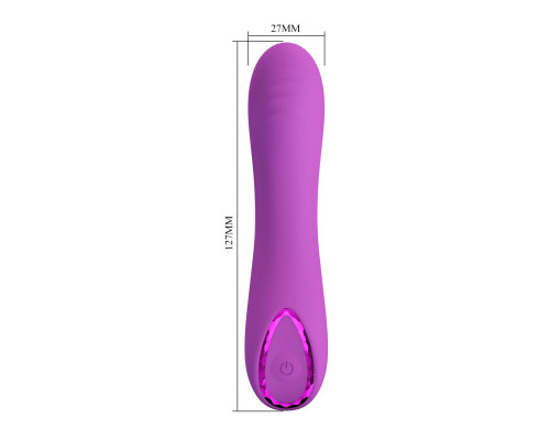 Фиолетовый мини-вибратор DJ Dick - 12,7 см.
