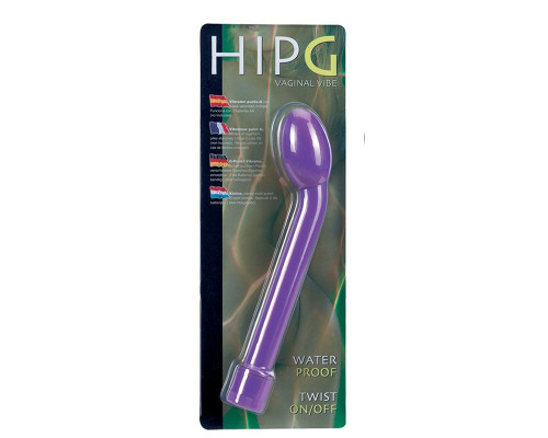 Заказать Фиолетовый вибростимулятор для G-точки HIP-G - 18,5 см.