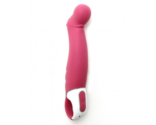 Заказать Вибратор Satisfyer Petting Hippo с загнутым кончиком - 22,9 см.