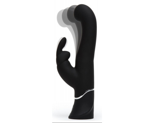 Заказать Черный вибратор-кролик G-Spot Stroking Vibrator - 24,2 см.