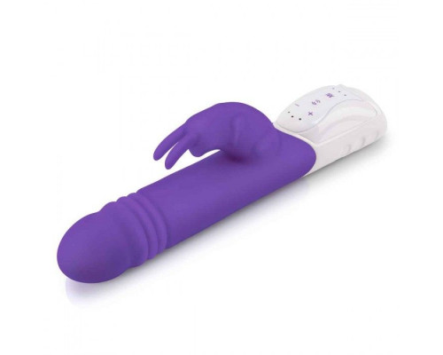 Заказать Фиолетовый пульсирующий вибромассажер G-Spot Thrusting Rabbit - 24 см.