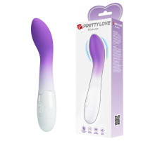 Фиолетово-белый вибратор Bishop для G-точки - 18,2 см.