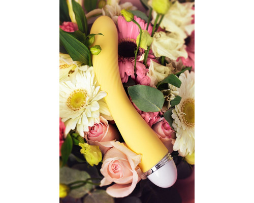 Желтый вибратор Calla - 22 см.