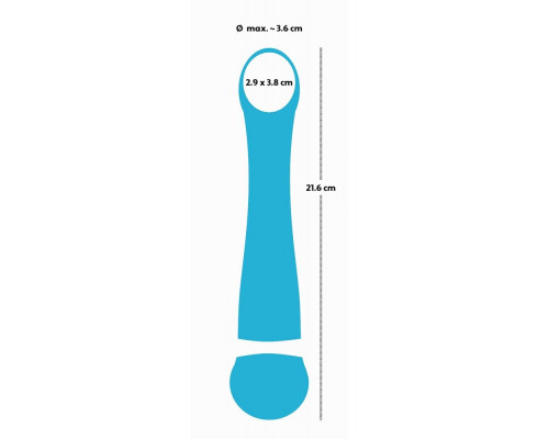 Заказать Бирюзовый вибромассажер с температурными режимами Hot n Cold Vibrator - 21,6 см.