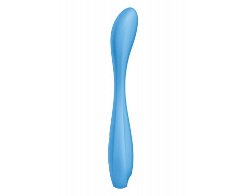 Заказать Голубой гибкий вибромассажер Satisfyer G-Spot Flex 4+ - 19 см.