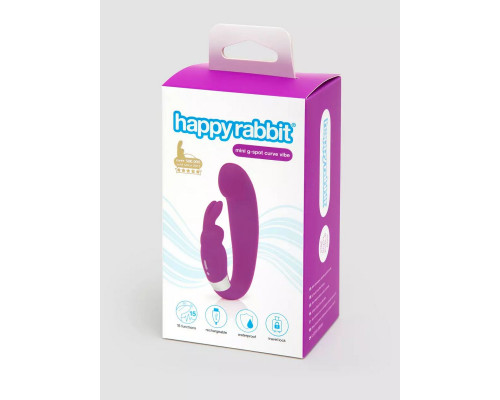 Заказать Лиловый вибратор Mini G-Spot Curve Vibe с клиторальным зайчиком