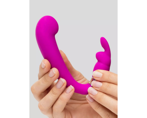 Заказать Лиловый вибратор Mini G-Spot Curve Vibe с клиторальным зайчиком