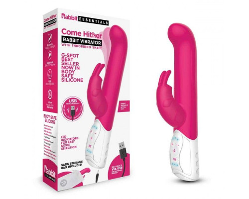Заказать Розовый вибромассажер для G-точки Come hither G-Spot Rabbit - 24,5 см. Заказать Розовый вибромассажер для G-точки Come hither G-Spot Rabbit - 24,5 см.