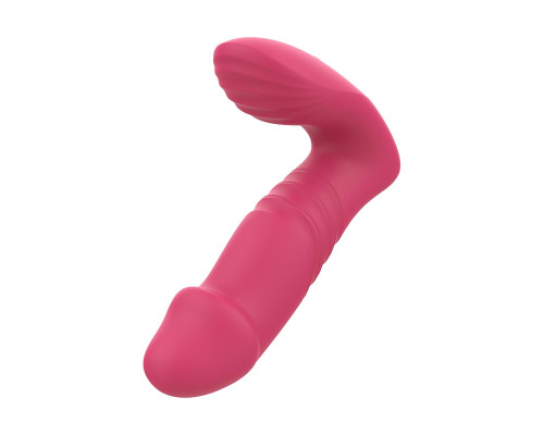 Розовый вибратор с возвратно-поступательными движениями Up And Down Vibe