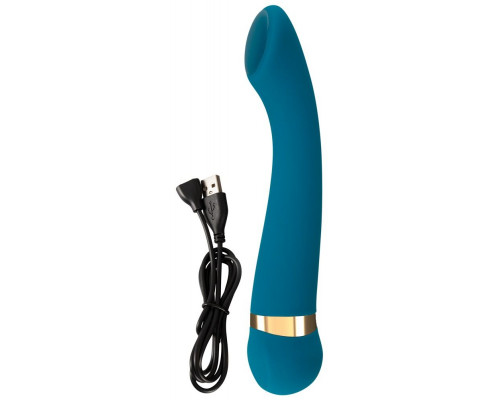 Заказать Бирюзовый вибромассажер с температурными режимами Hot n Cold Vibrator - 21,6 см.