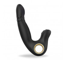 Черный вибромассажер Shake Ring - 16,8 см.